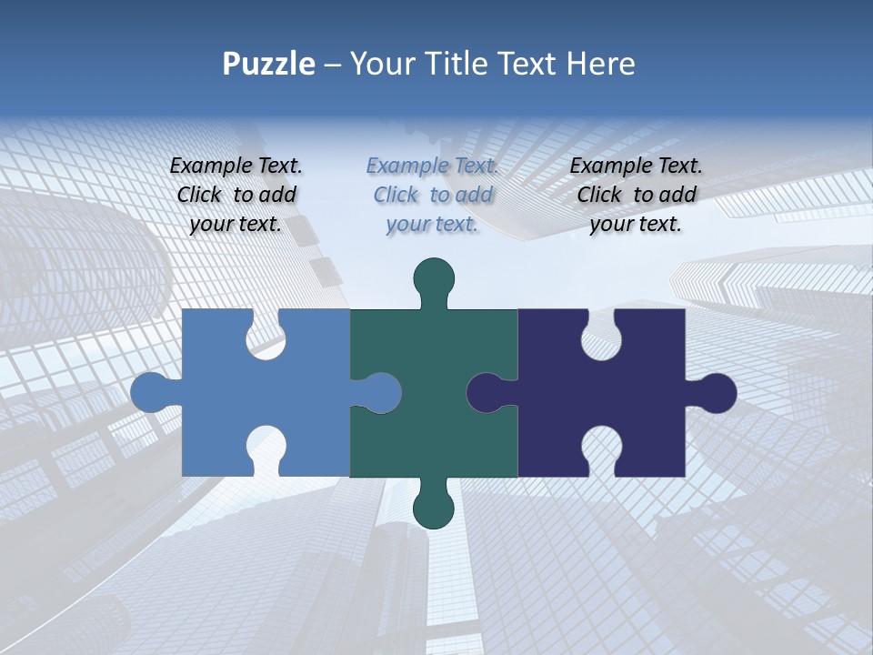 Estate Downtown Blue PowerPoint Template