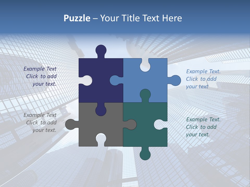 Estate Downtown Blue PowerPoint Template