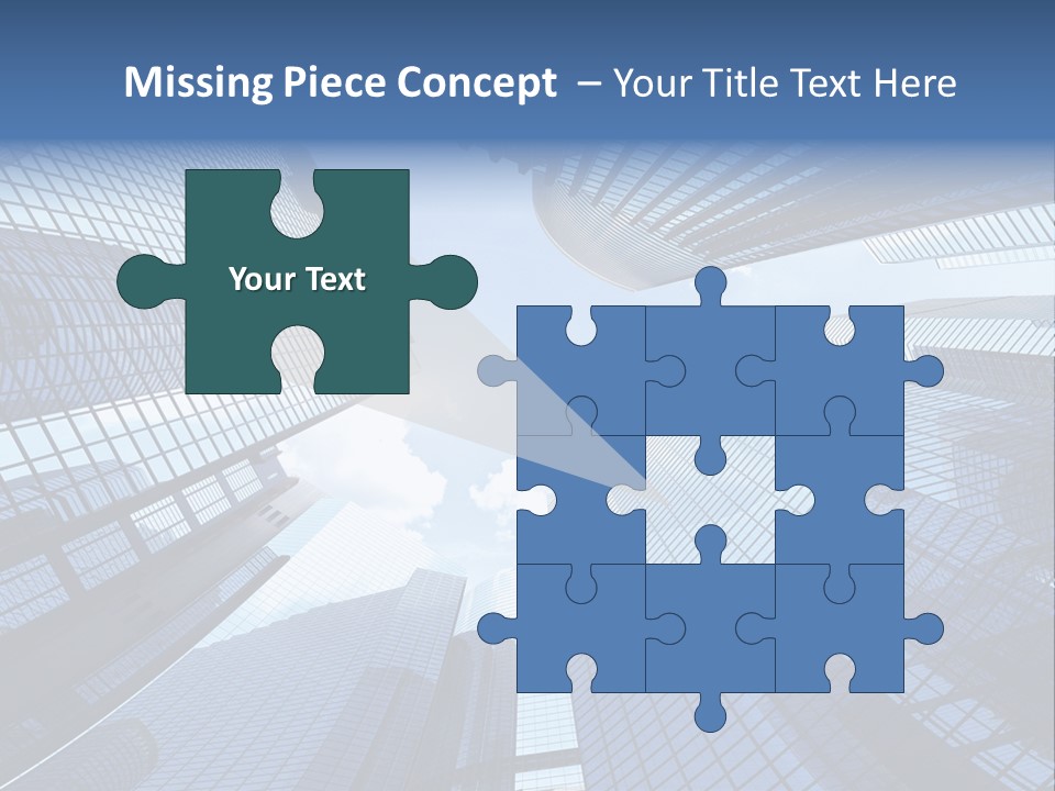 Estate Downtown Blue PowerPoint Template