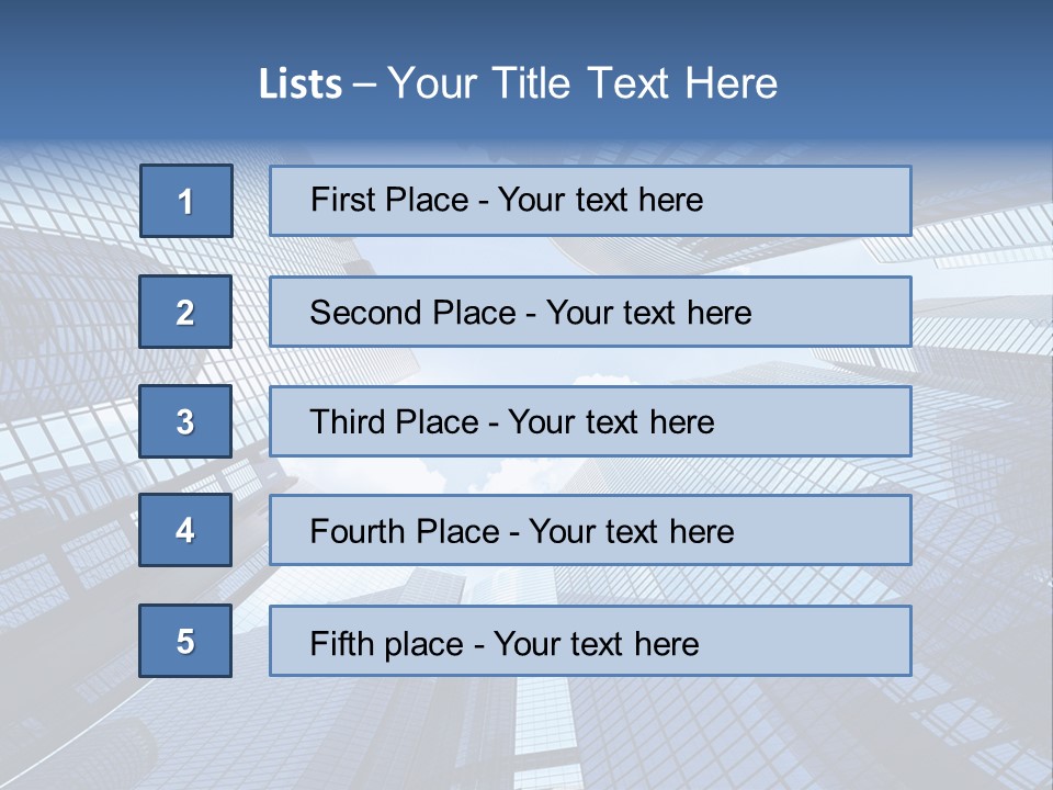 Estate Downtown Blue PowerPoint Template