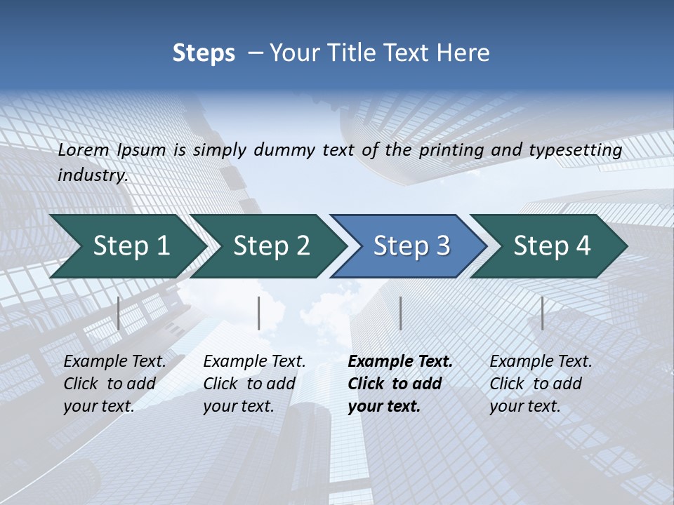 Estate Downtown Blue PowerPoint Template