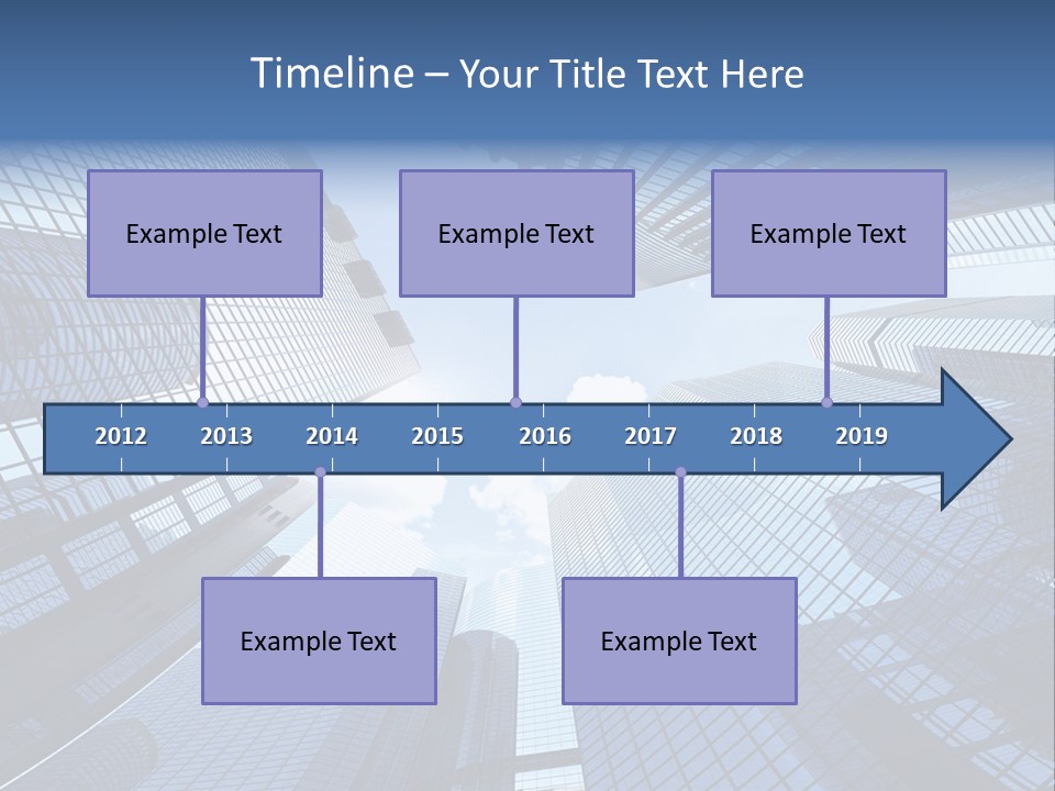 Estate Downtown Blue PowerPoint Template