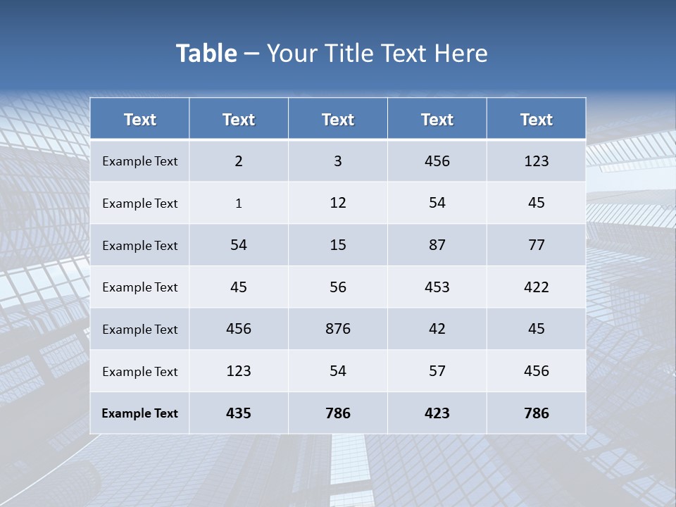 Estate Downtown Blue PowerPoint Template
