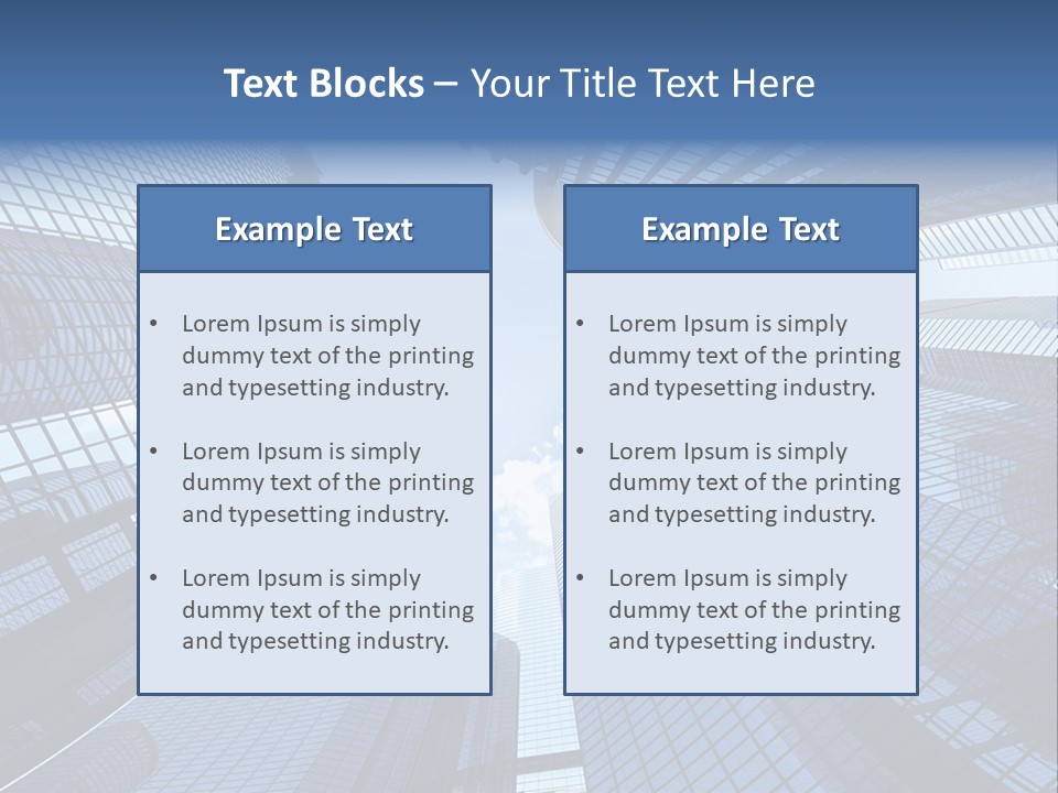 Estate Downtown Blue PowerPoint Template