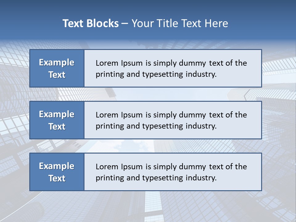 Estate Downtown Blue PowerPoint Template