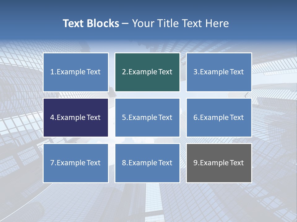 Estate Downtown Blue PowerPoint Template