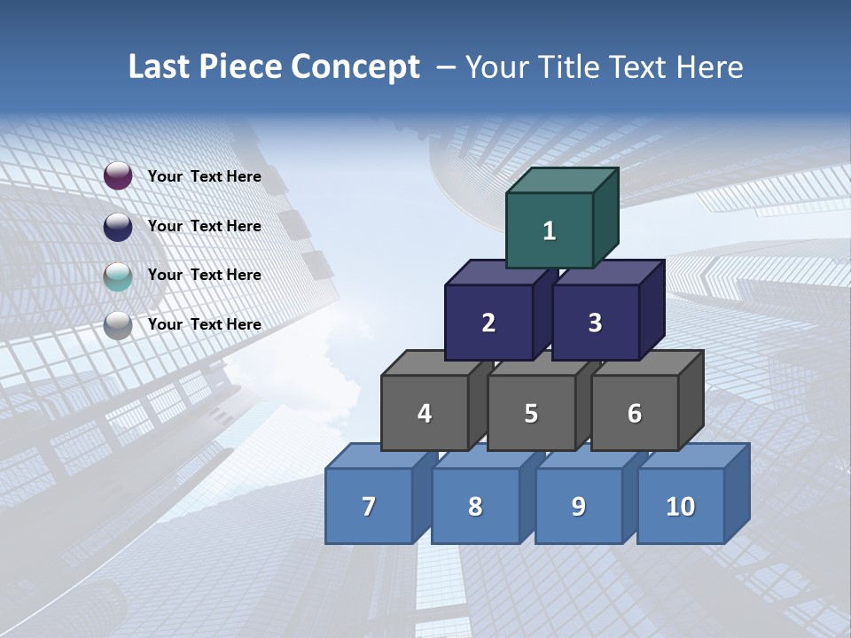 Estate Downtown Blue PowerPoint Template