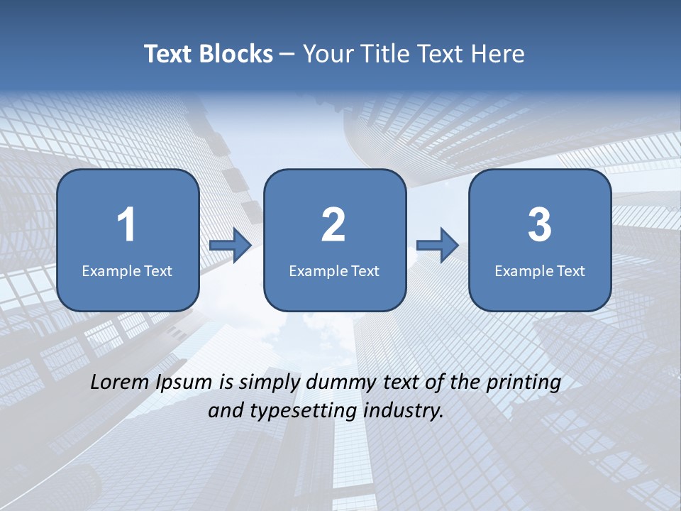 Estate Downtown Blue PowerPoint Template