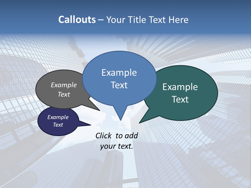 Estate Downtown Blue PowerPoint Template