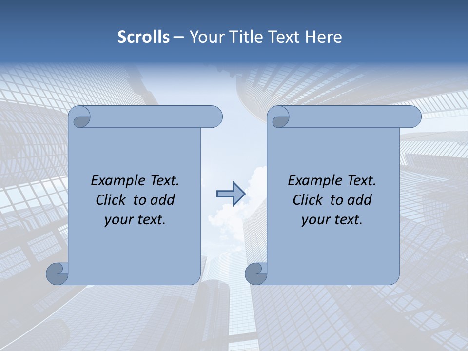 Estate Downtown Blue PowerPoint Template