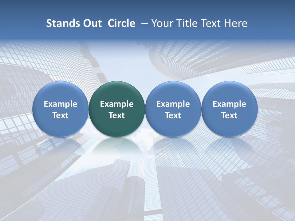 Estate Downtown Blue PowerPoint Template