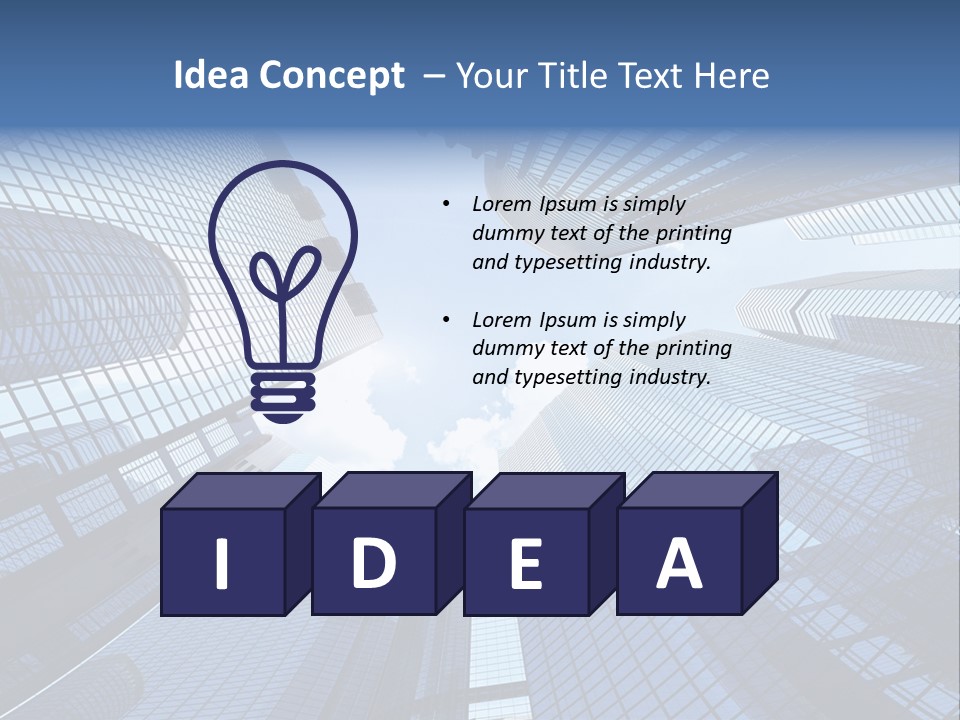 Estate Downtown Blue PowerPoint Template