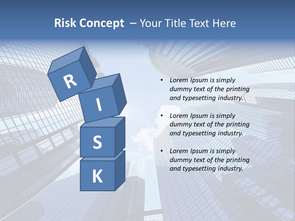 Estate Downtown Blue PowerPoint Template