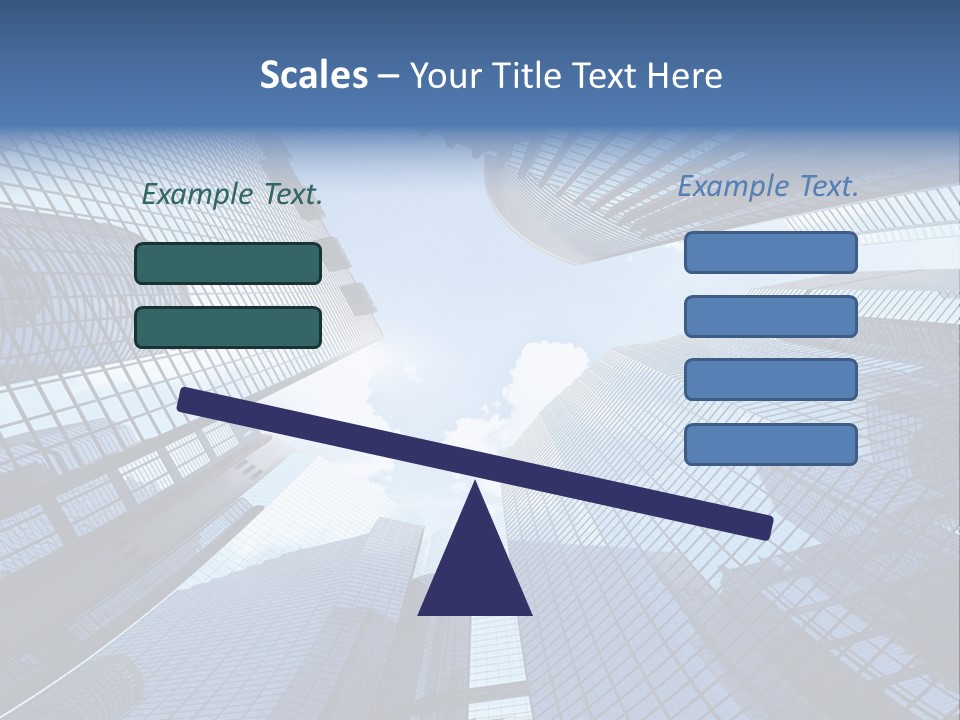 Estate Downtown Blue PowerPoint Template