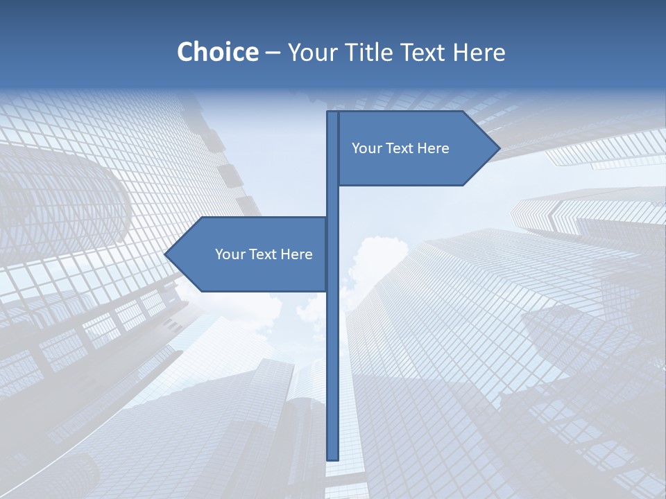 Estate Downtown Blue PowerPoint Template