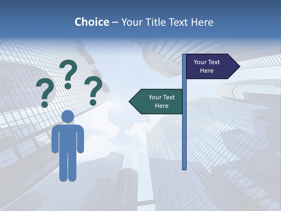 Estate Downtown Blue PowerPoint Template