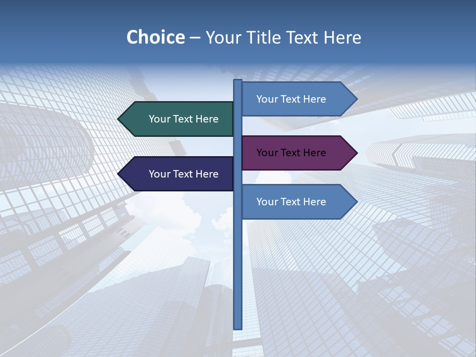 Estate Downtown Blue PowerPoint Template