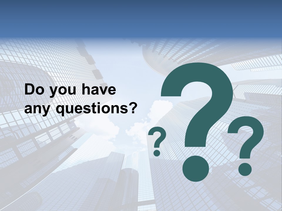 Estate Downtown Blue PowerPoint Template