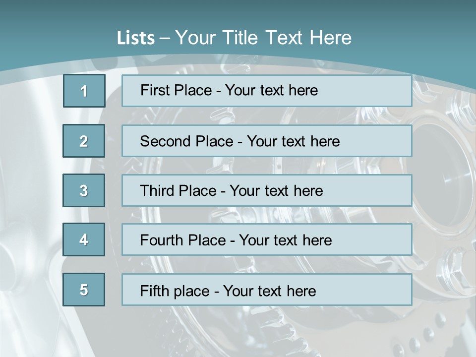 Part Piston Metallic PowerPoint Template
