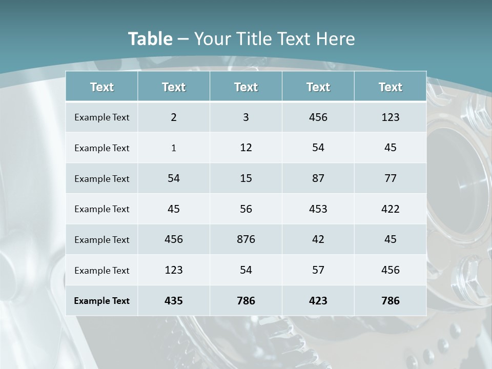 Part Piston Metallic PowerPoint Template