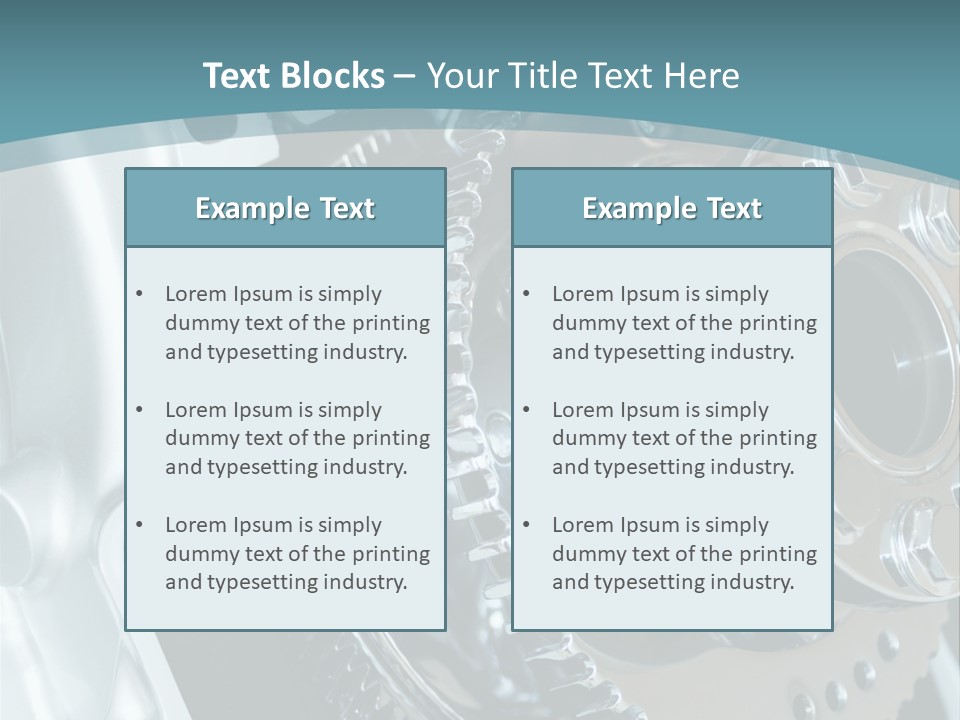 Part Piston Metallic PowerPoint Template