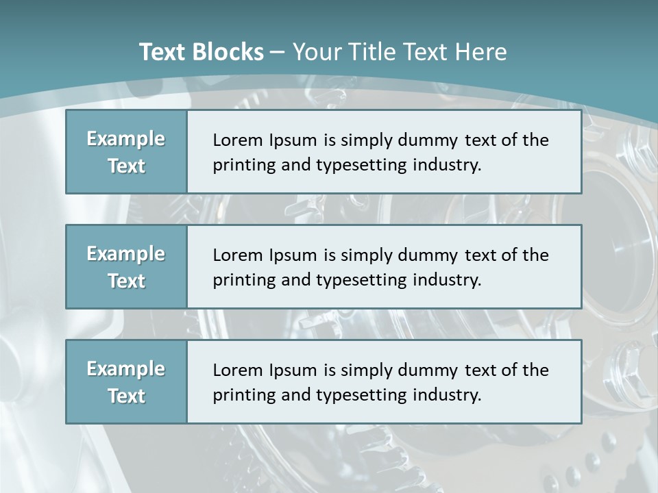 Part Piston Metallic PowerPoint Template