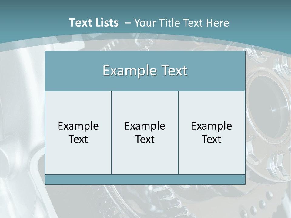 Part Piston Metallic PowerPoint Template