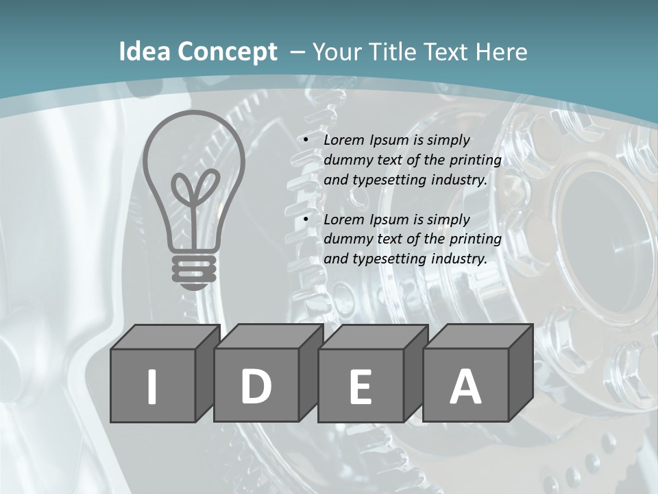 Part Piston Metallic PowerPoint Template