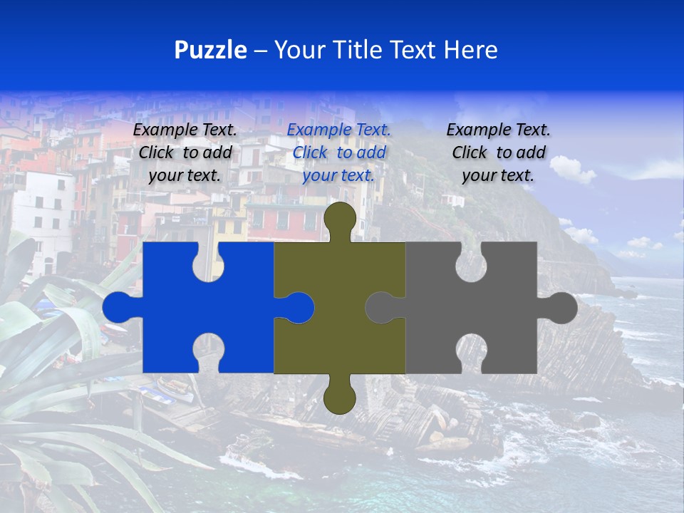 Mediterranean Destination Panorama PowerPoint Template