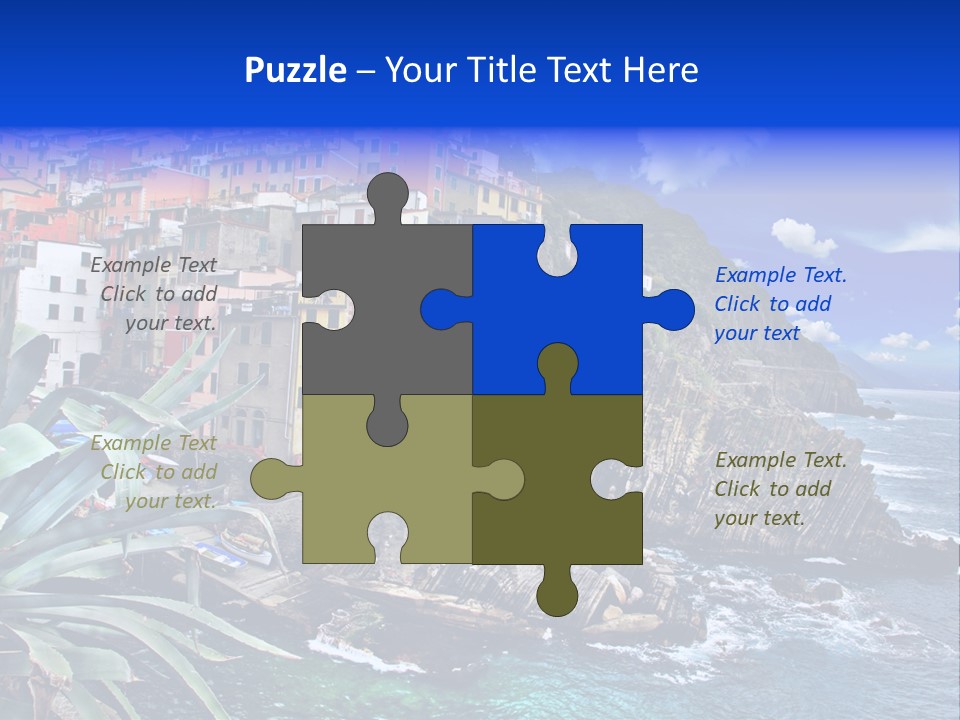 Mediterranean Destination Panorama PowerPoint Template