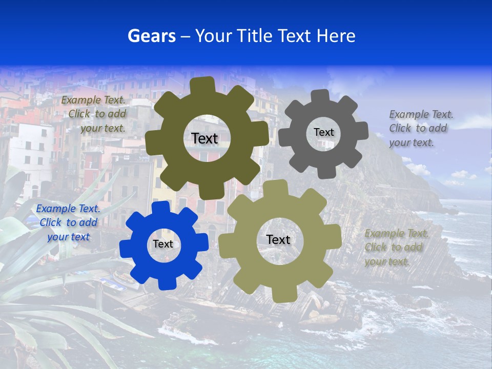 Mediterranean Destination Panorama PowerPoint Template