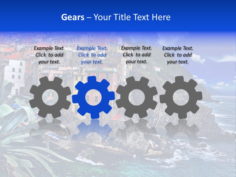 Mediterranean Destination Panorama PowerPoint Template