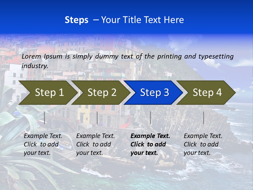 Mediterranean Destination Panorama PowerPoint Template