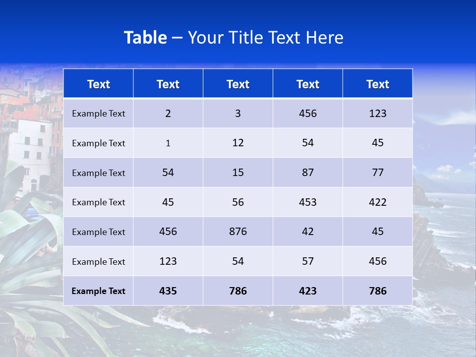 Mediterranean Destination Panorama PowerPoint Template