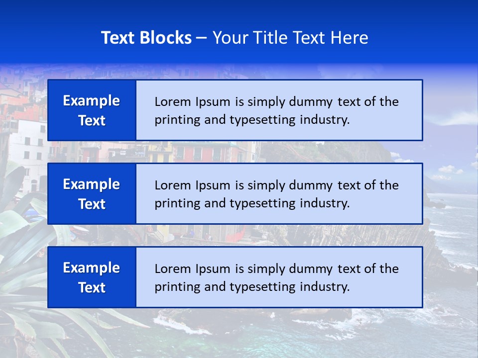 Mediterranean Destination Panorama PowerPoint Template