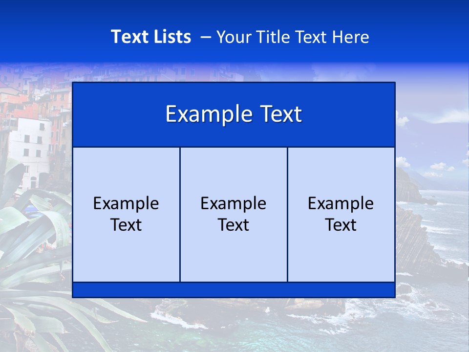 Mediterranean Destination Panorama PowerPoint Template