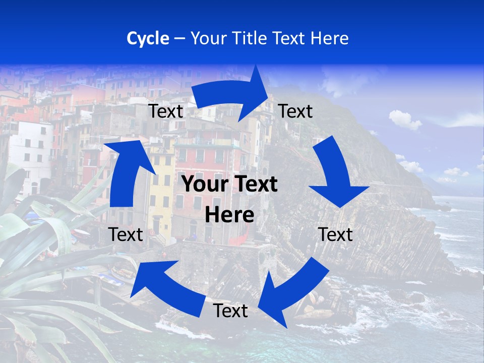 Mediterranean Destination Panorama PowerPoint Template