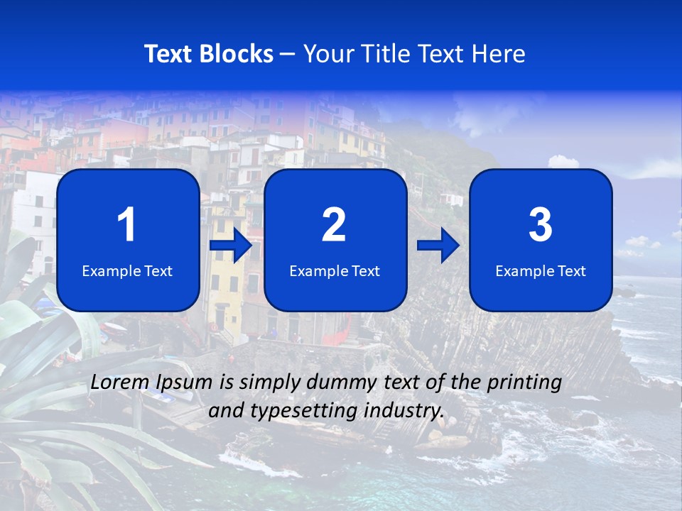 Mediterranean Destination Panorama PowerPoint Template