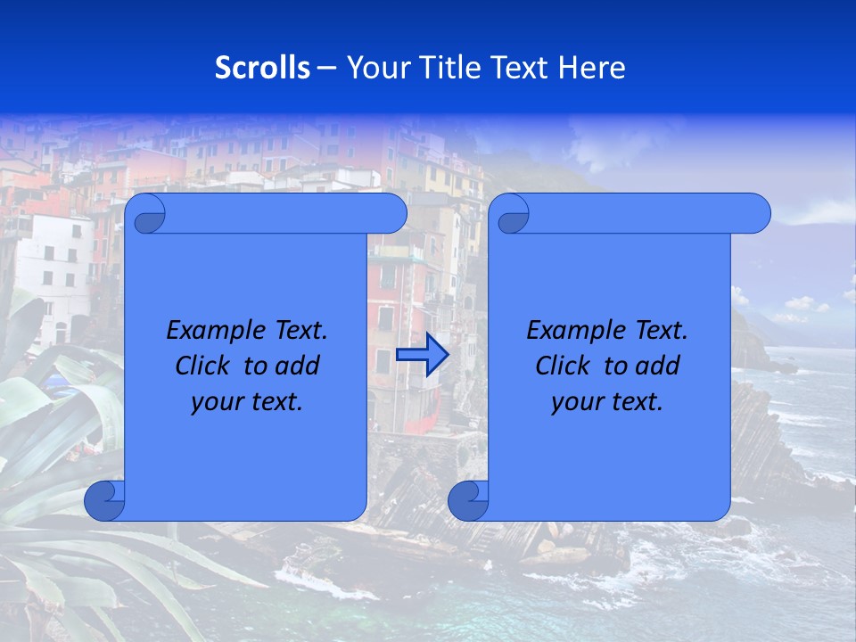 Mediterranean Destination Panorama PowerPoint Template