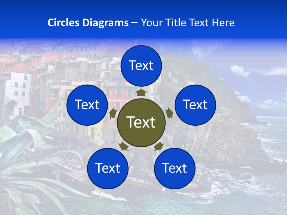 Mediterranean Destination Panorama PowerPoint Template