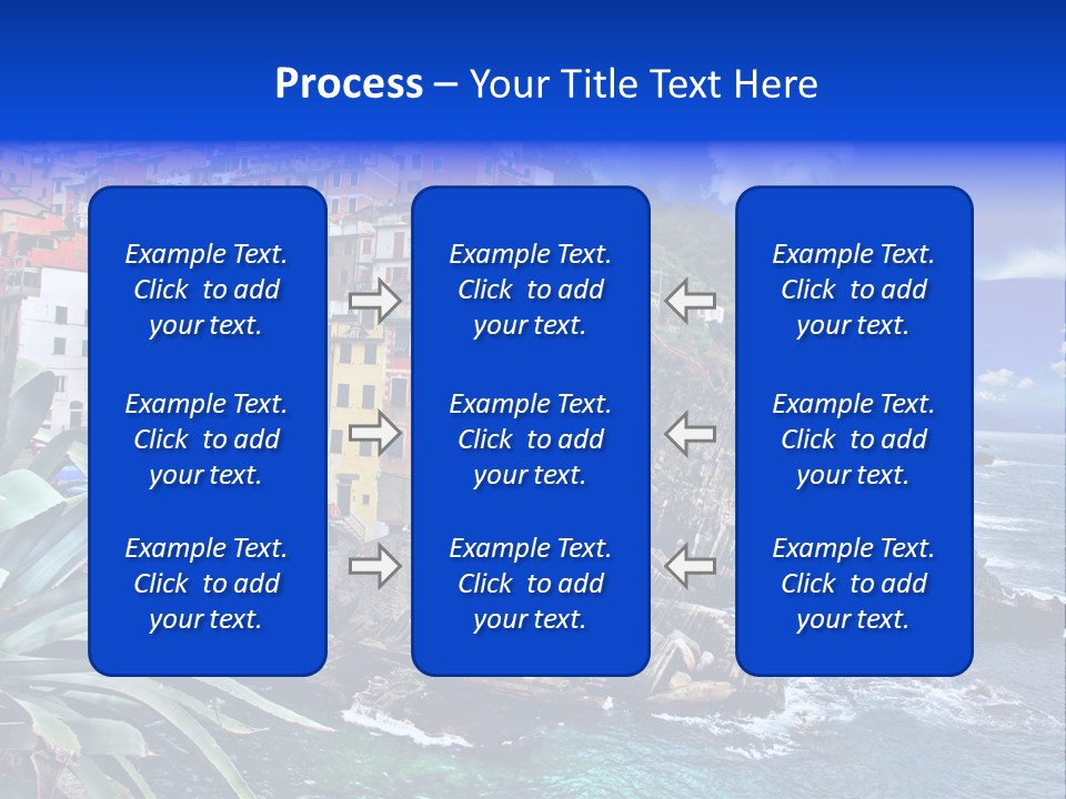 Mediterranean Destination Panorama PowerPoint Template