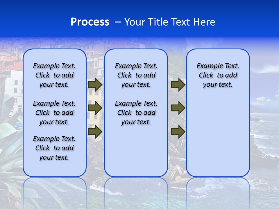 Mediterranean Destination Panorama PowerPoint Template