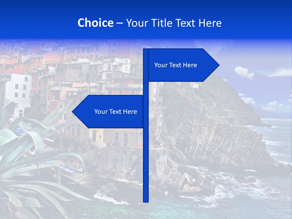Mediterranean Destination Panorama PowerPoint Template