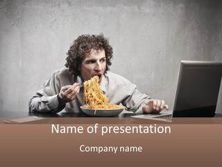 Job Spaghetti Eat PowerPoint Template