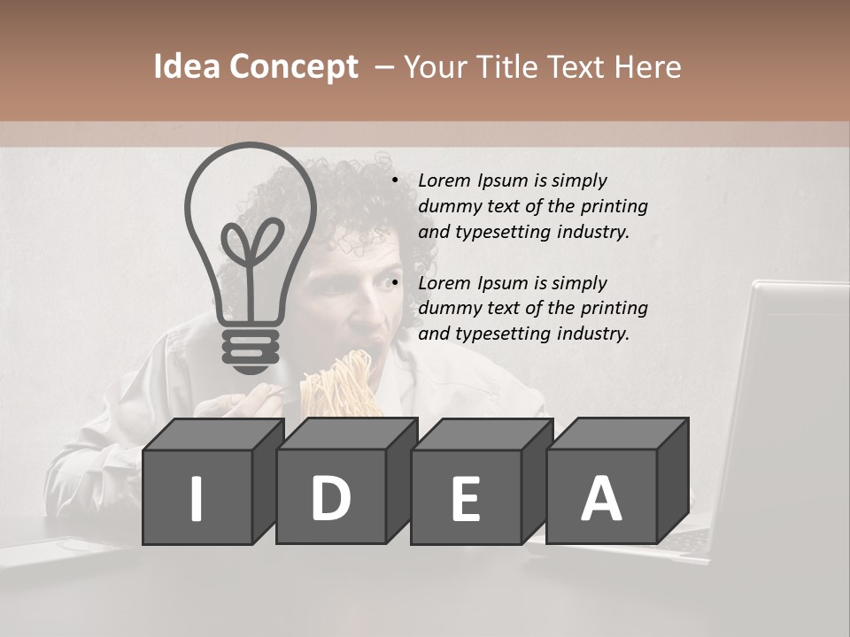 Job Spaghetti Eat PowerPoint Template