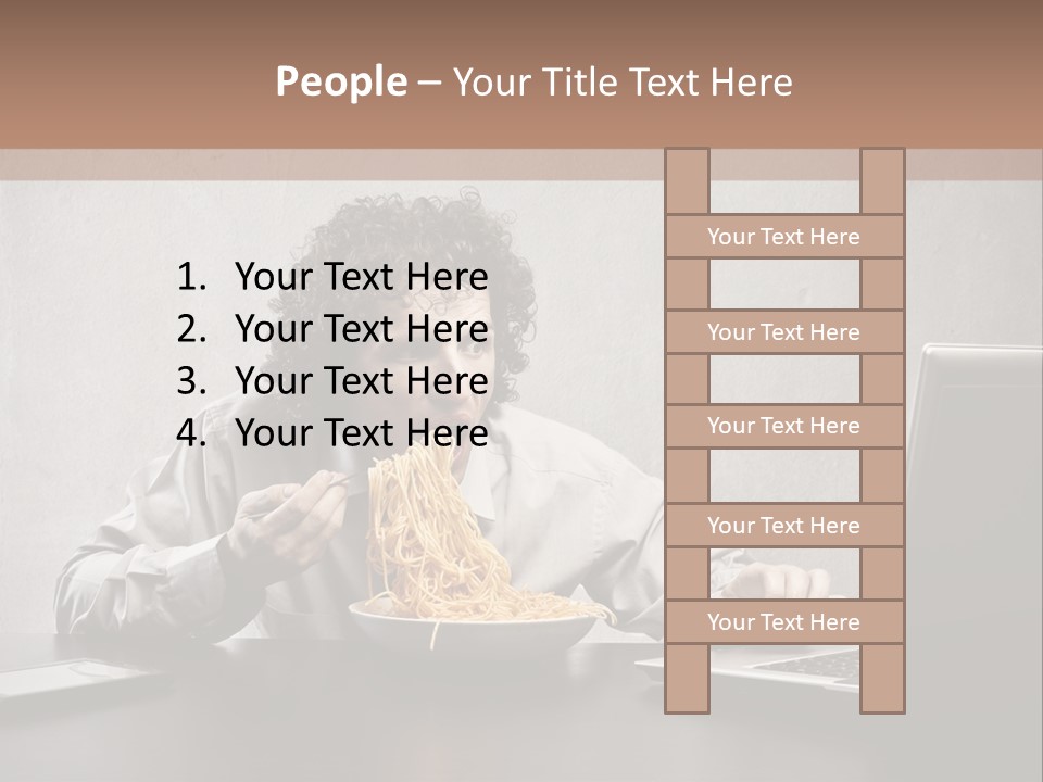 Job Spaghetti Eat PowerPoint Template