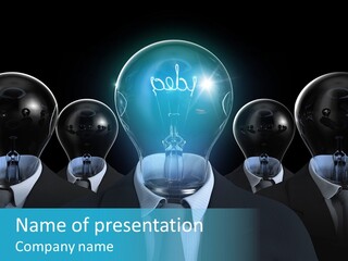 Leader Conceptual Glow PowerPoint Template