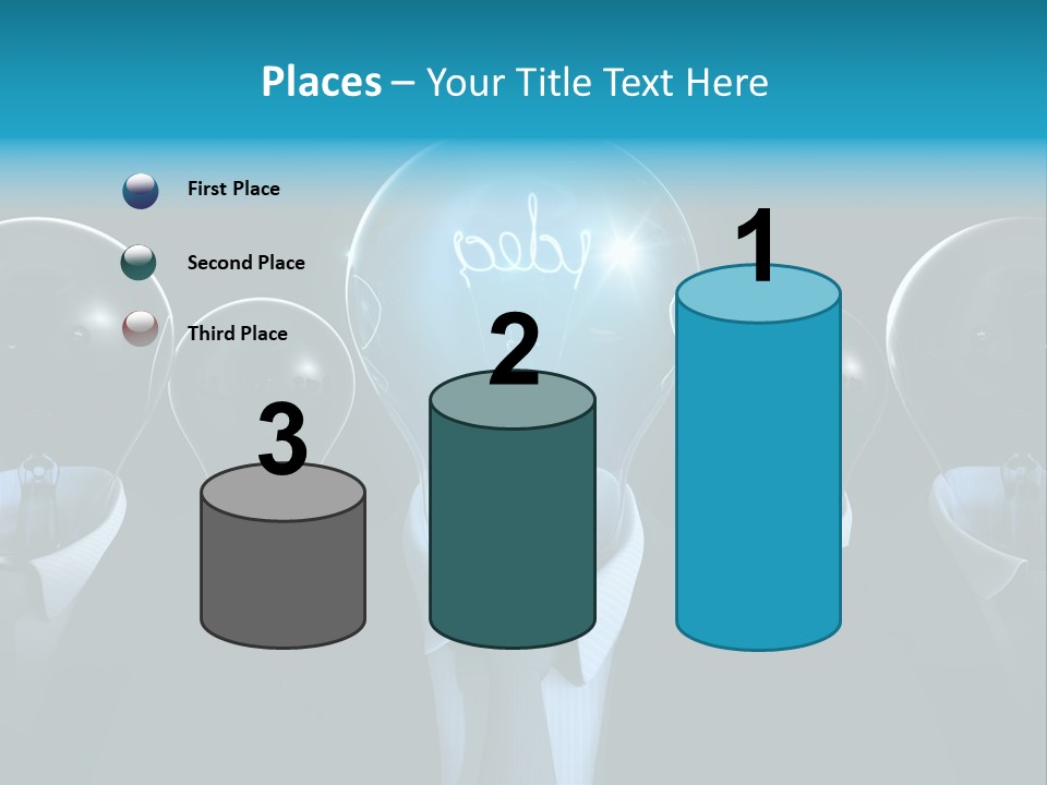 Leader Conceptual Glow PowerPoint Template