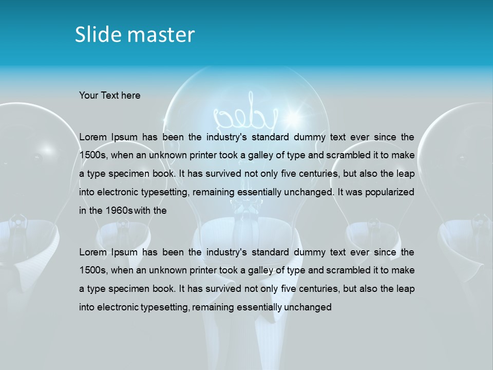 Leader Conceptual Glow PowerPoint Template