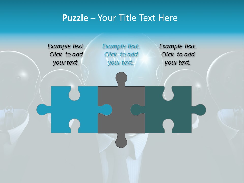 Leader Conceptual Glow PowerPoint Template